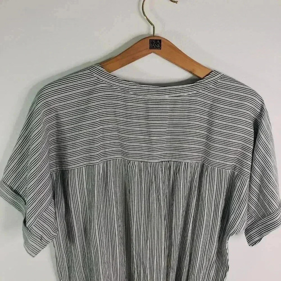 NWT Sanctuary Linen Striped Blue and White T Shirt Dress Tunic Nautical Size M - Picture 6 of 8